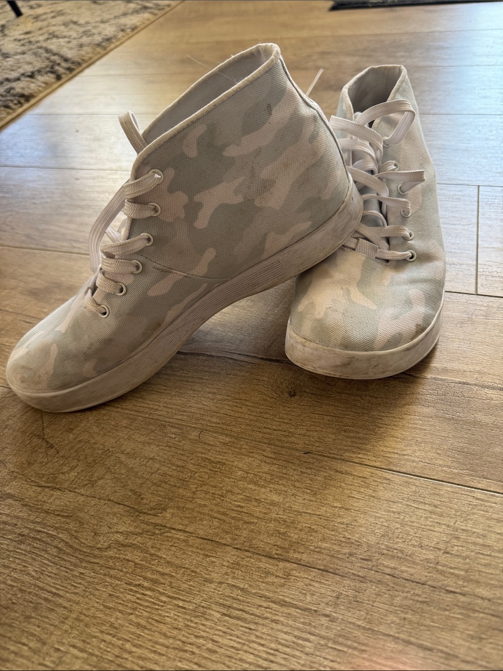 NOBULL Women's High-Top Sneakers in Light Gray Camo